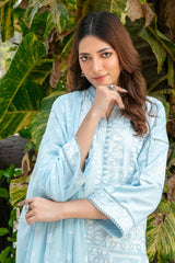 Hinza By Tawakkal Stitched 3 Piece Emb Jacquard Lawn Suit-D-1842