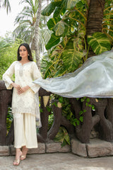 Hinza By Tawakkal Stitched 3 Piece Emb Jacquard Lawn Suit-D-1845