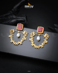 Florenza Earrings Golden Red - Zeesy Jewellery