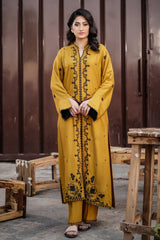 Earthen Tones By G Basics Gulmina Stitched 2 Piece Winter Suit-Honey Comb (2PC)