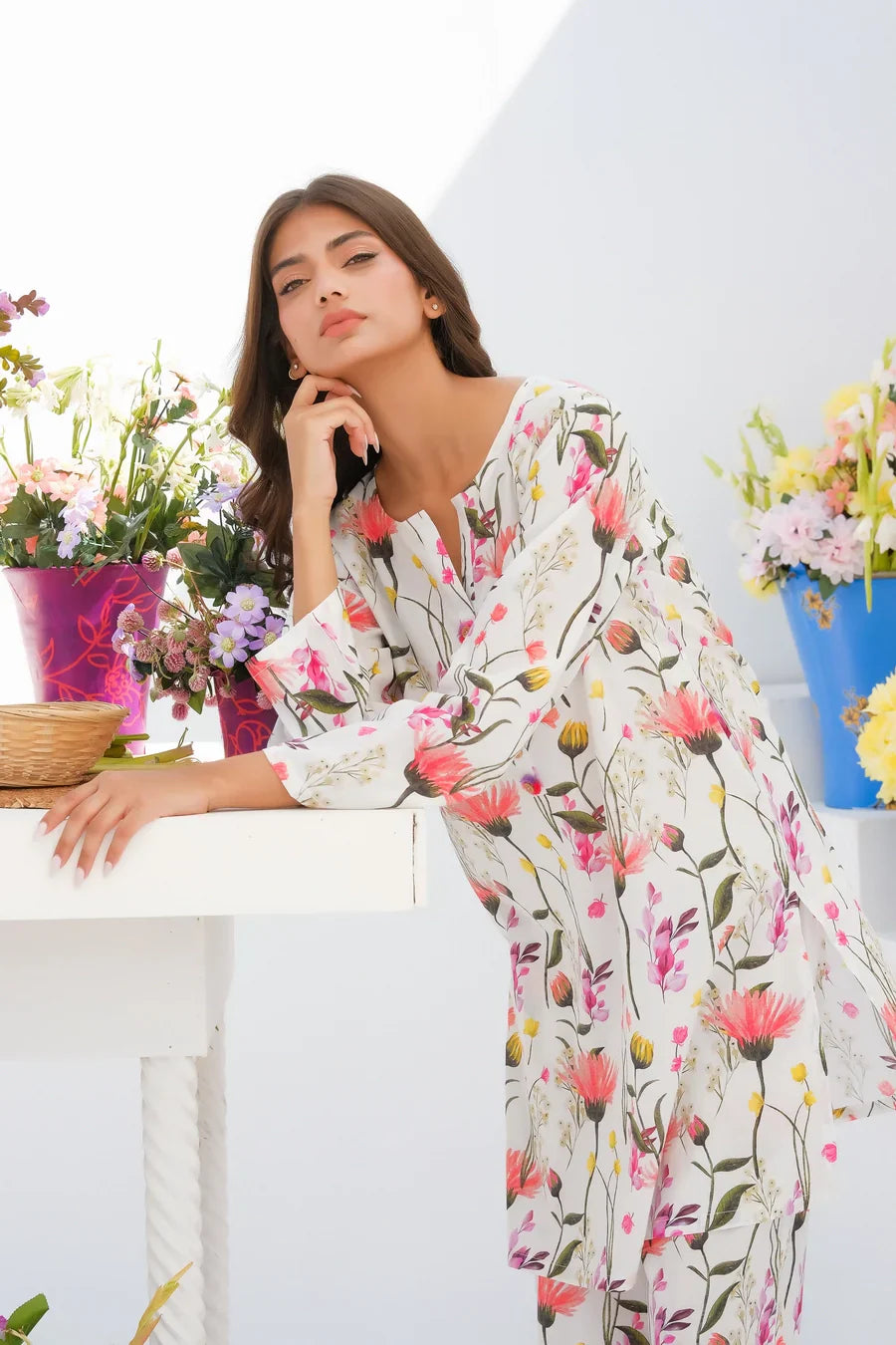 Dhaga Stitched 2 Piece Lawn Collection'2025-Matching separate 0018