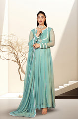 Kalidaar Frocks By Asma & Sidra Stitched Formals Suit-Amirah (Plain Chiffon Frock)