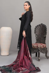 Rinesa By Tawakkal Stitched 3 Piece Emb Schiffli Lawn Suit-D-1901-Black