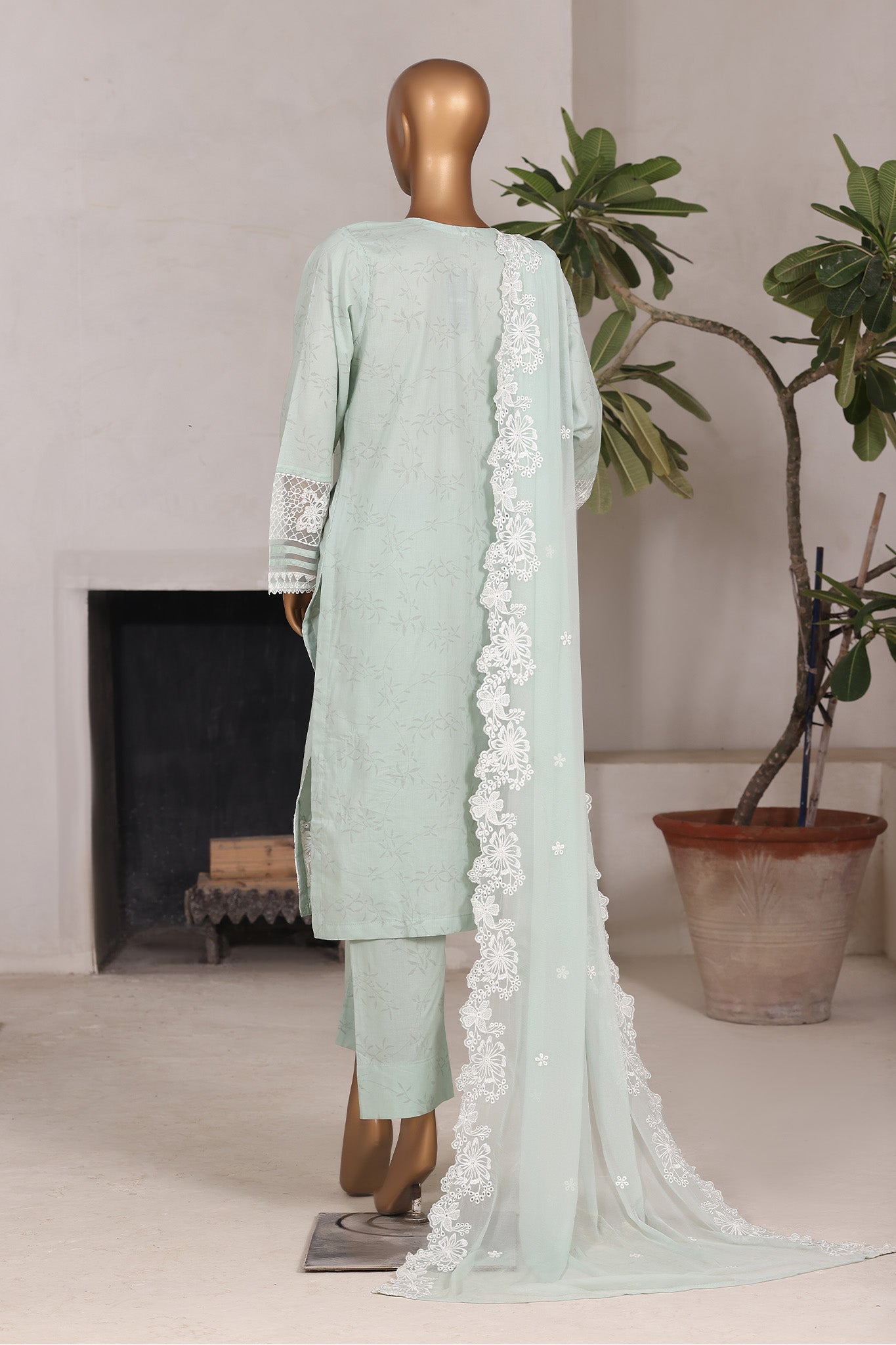 Khombi Stitched 3 Piece Luxury Cotton Collection'2025-198-AG-Kari Patta