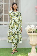 Mahroo Stitched 2 Piece Maxi Summer Collection'2025-T-FRK-003