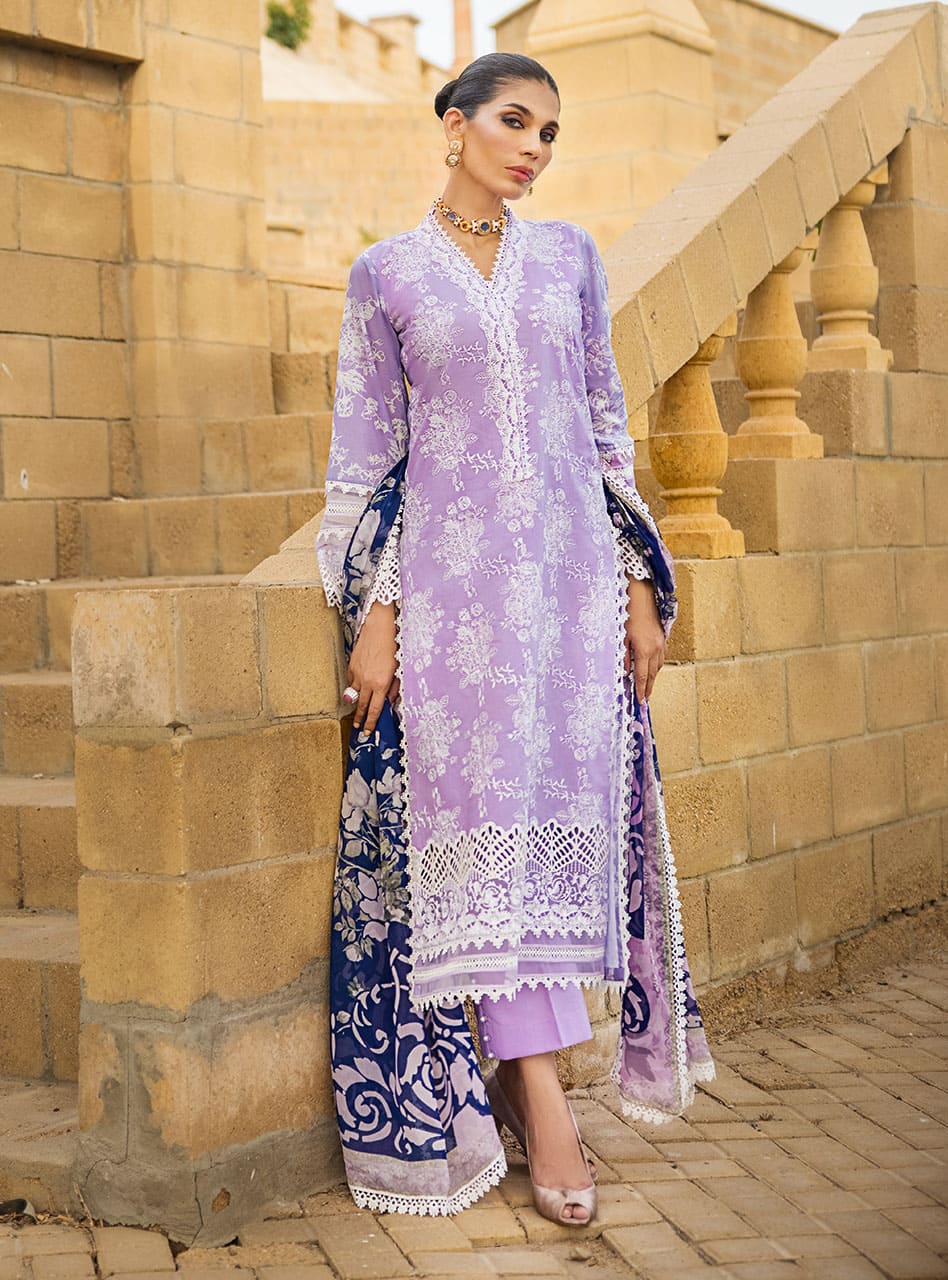 Zainab Chottani Unstitched 3 Piece Eid Luxury Lawn Collection'2023-ZC-01-B