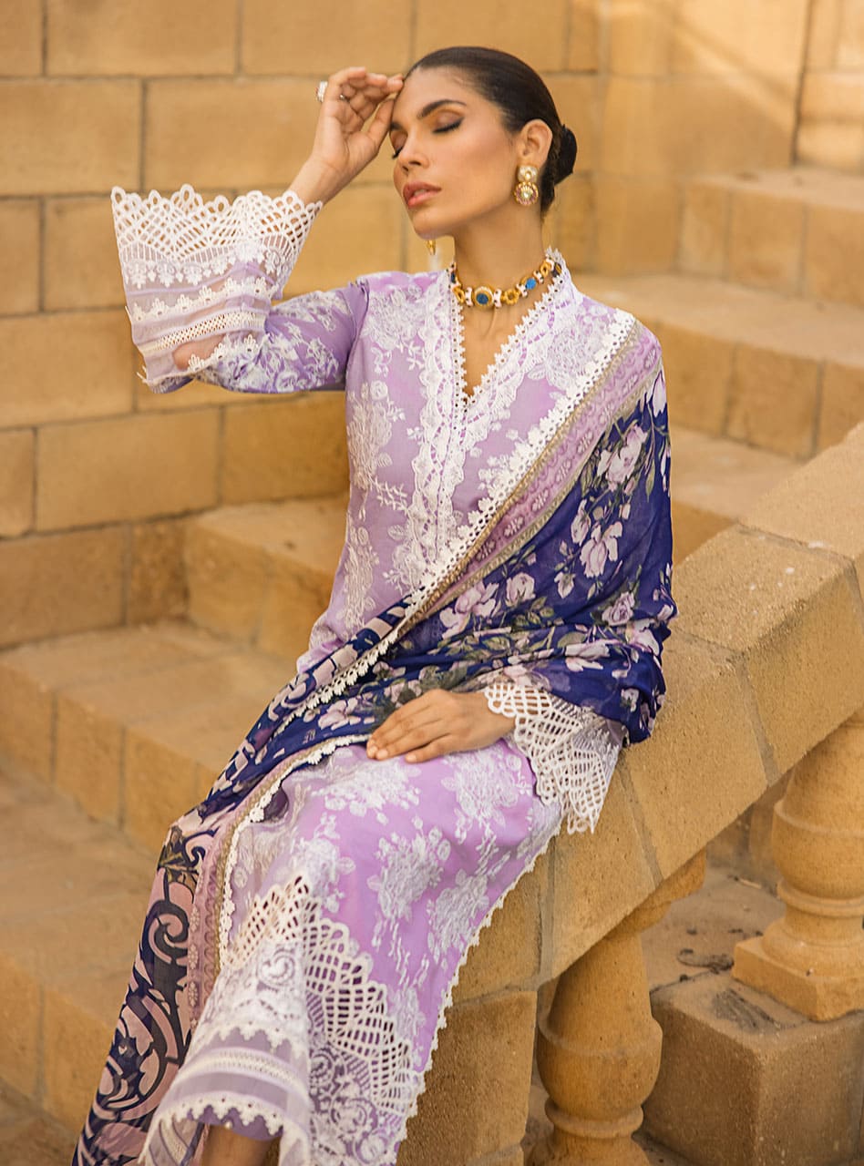 Zainab Chottani Unstitched 3 Piece Eid Luxury Lawn Collection'2023-ZC-01-B