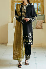 Coco by Zara Shahjahan Unstitched 3 Piece Lawn Suit-01-B-Arzoo