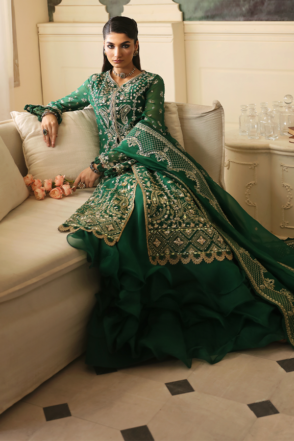 Nyra Unstitched 3 Piece Wedding Festive Collection'2025-Jade