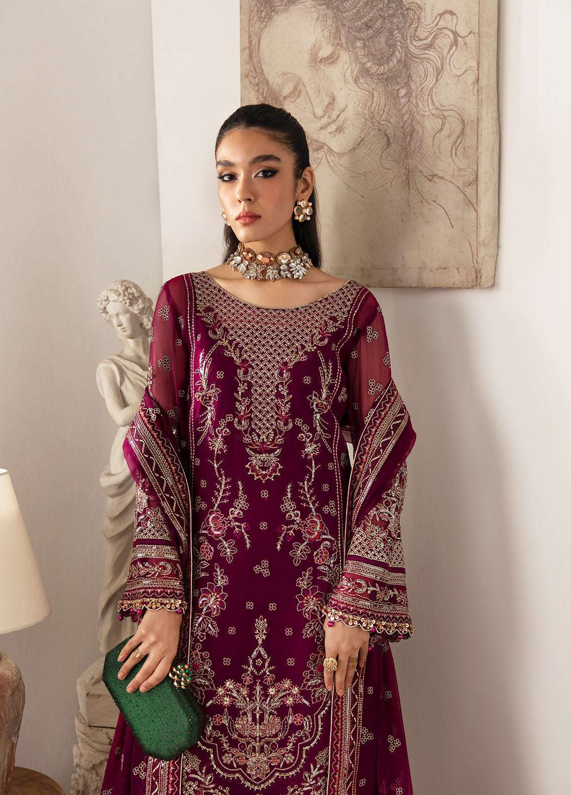 Gulaal Unstitched 3 Piece Emb Chiffon Vol-02 Collection'2023-Zareena