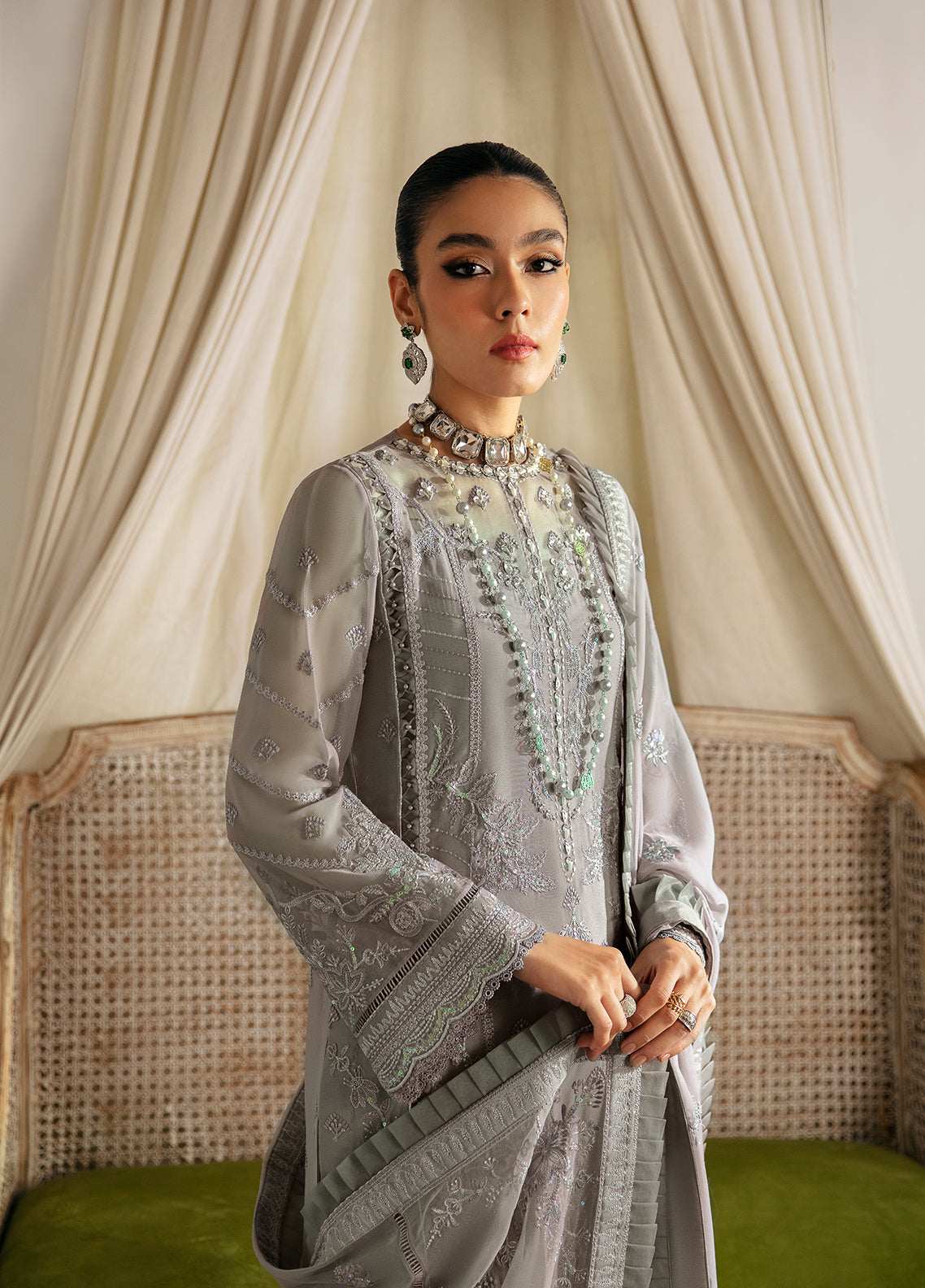 Gulaal Unstitched 3 Piece Emb Chiffon Vol-02 Collection'2023-Sirena