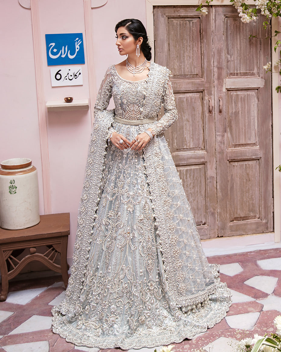 Mehernaaz By Gulaal Unstitched 3 Piece Bridal Couture Collection'2021-Nur B-09 (Without Veil)