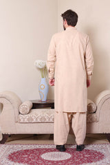 Real Image Mens Kurta Shalwar Winter Collection'2025-P-61sc Peach
