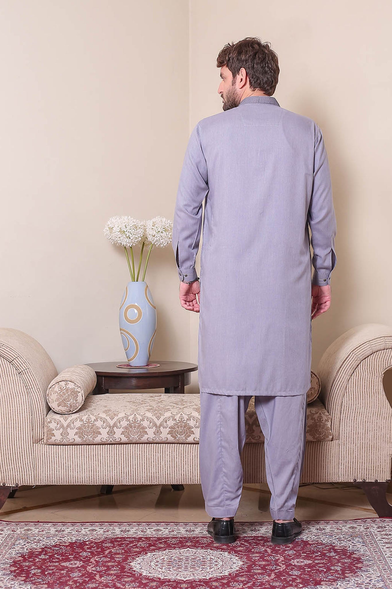 Real Image Mens Kurta Shalwar Winter Collection'2025-D-523 Grey