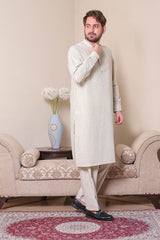 Real Image Mens Kurta Shalwar Winter Collection'2025-P-61sc Cream