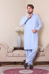 Real Image Mens Kurta Shalwar Winter Collection'2025-P-62sc Blue