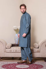 Real Image Mens Kurta Shalwar Winter Collection'2025-P-55 Blue