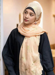 Hijab Ul Hareem Golden Foil Hijab