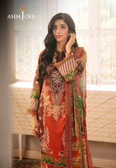 Asim Jofa Aira & Asra Pret Ajarp-14 Printed Dobby Stitched 3 Pcs