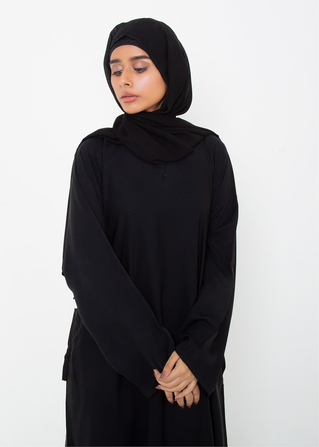 Abaya.Pk Black Basic Front-Closed Abaya