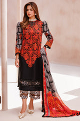 C Prints By Charizma Unstitched 3 Piece Printed Lawn Vol-07 Black Edition Suit-CP4-60