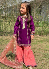 Eid Ki Khushiyan By Modest Stitched 3 Piece Formals Suit-Gulnoor - Purple