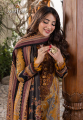 Asim Jofa Rania Pre-Winter '23 Ajrw-18 Designers Stitched Embroidered Slub 3 Pcs
