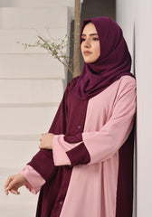 Abaya.Pk Purple Majesty and Pale Pink Abaya