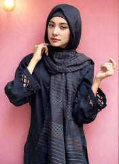 Hijab Ul Hareem Solid Stripe Hijab