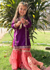 Eid Ki Khushiyan By Modest Stitched 3 Piece Formals Suit-Gulnoor - Purple