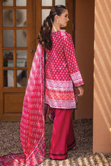 Azalea By Roheenaz Unstitched 3 Piece Printed Lawn Suit-RNZ-06-B-Coral Cascade