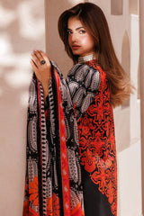 C Prints By Charizma Unstitched 3 Piece Printed Lawn Vol-07 Black Edition Suit-CP4-60