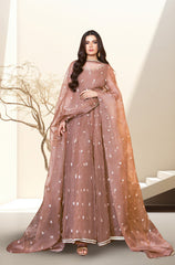 Kalidaar Frocks By Asma & Sidra Stitched Formals Suit-BROWN GIRL