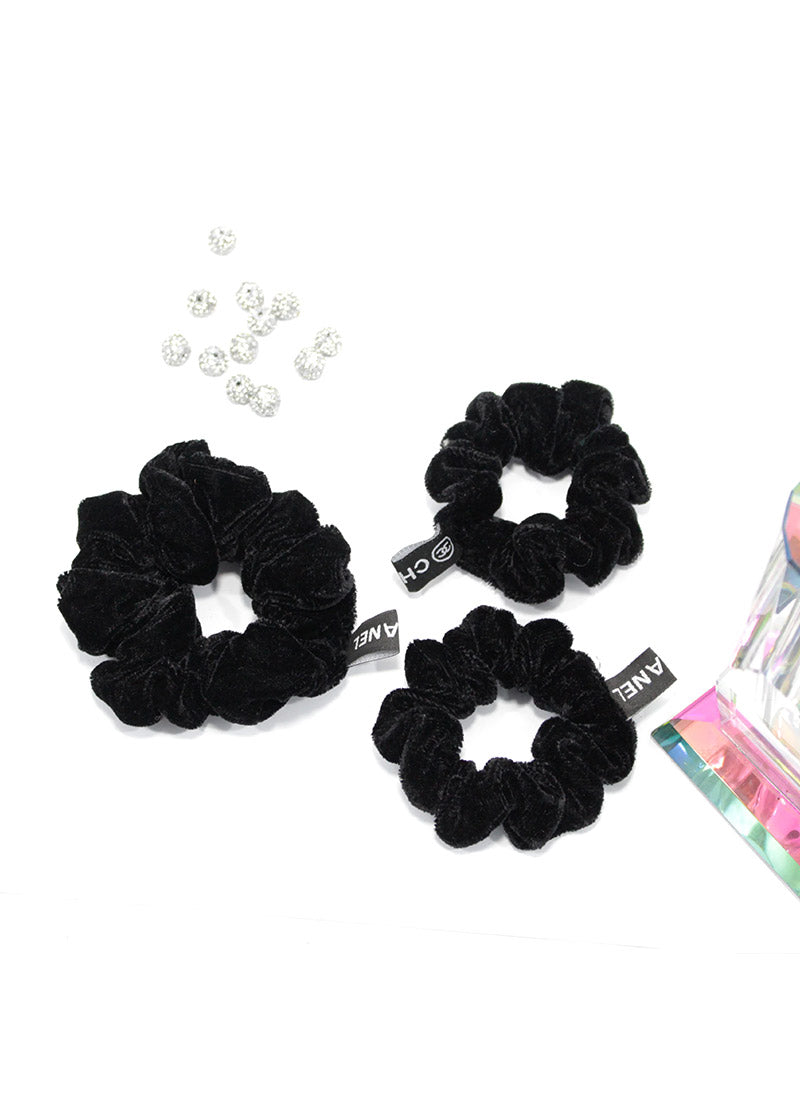 Hijab Ul Hareem Velvet Scrunchies - 06 Pack of 03