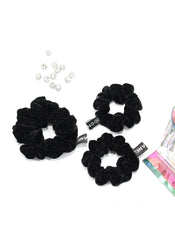 Hijab Ul Hareem Velvet Scrunchies - 06 Pack of 03
