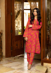 Tropical Sunset -  2 PC Stitched Lawn Suit - Zarasi.pk
