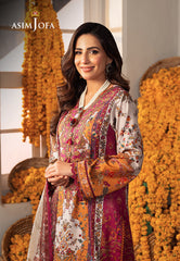 Asim Jofa Aira Summer Prints Ajar-04 Embroidered Jacquard 3 Pcs