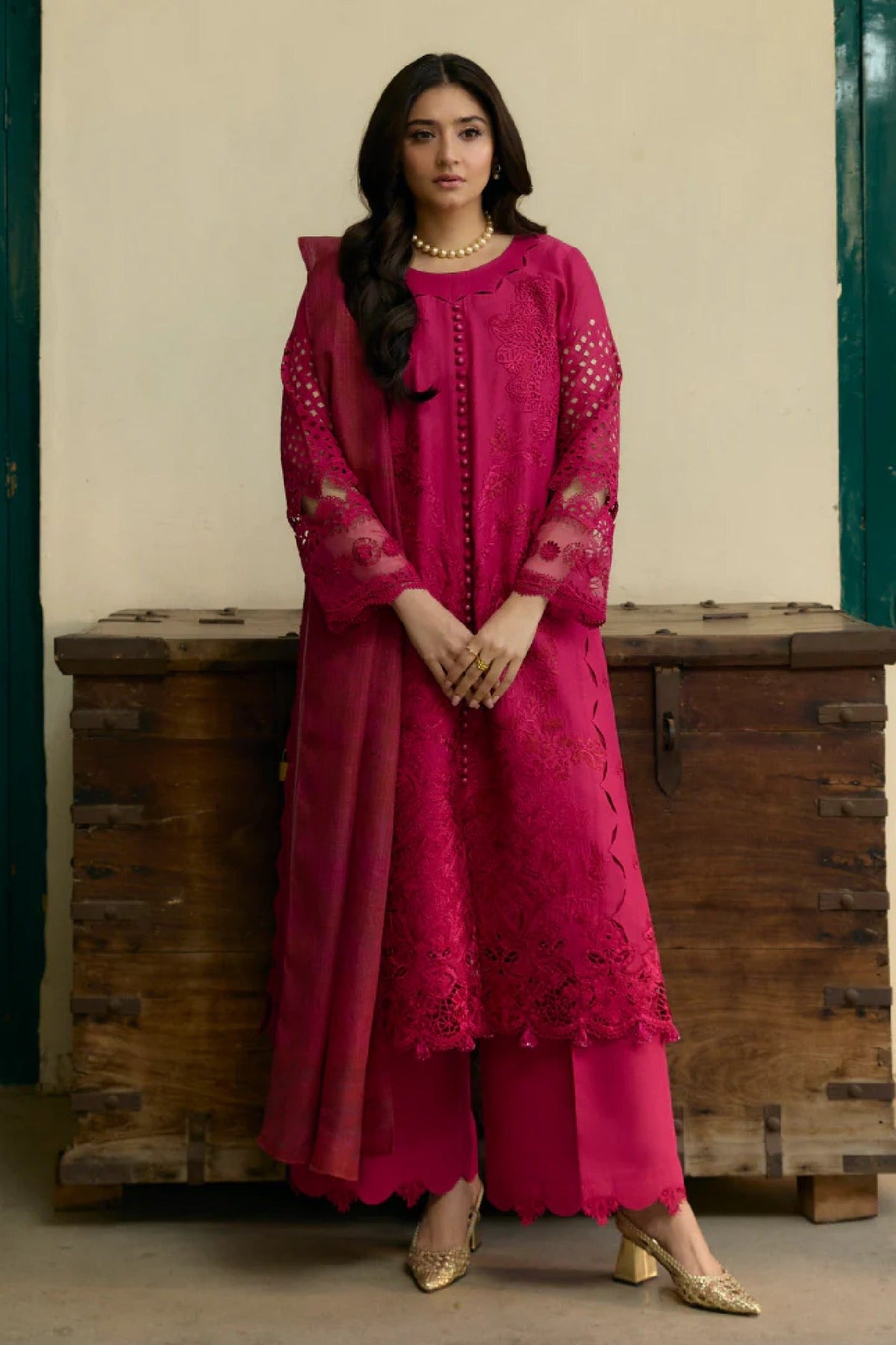 Vintage Flora By Manara Unstitched 3 Piece Summer Collection'2025-VF-02-Nazneen
