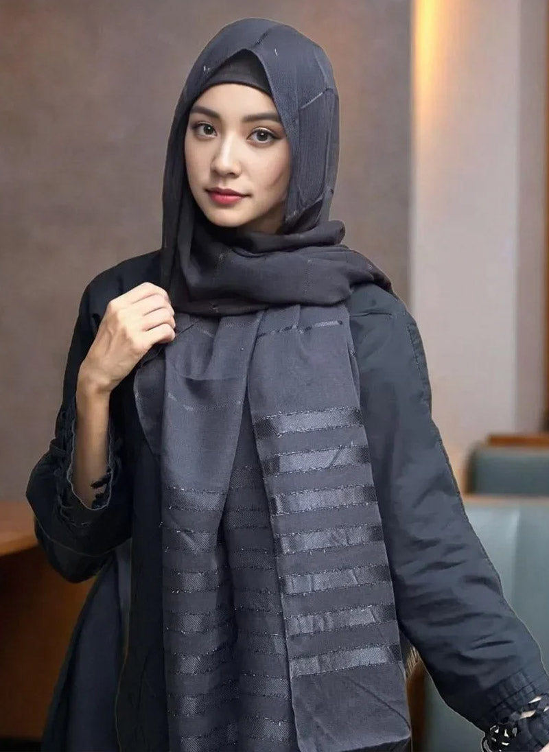 Hijab Ul Hareem Shimmer Stripe Hijab
