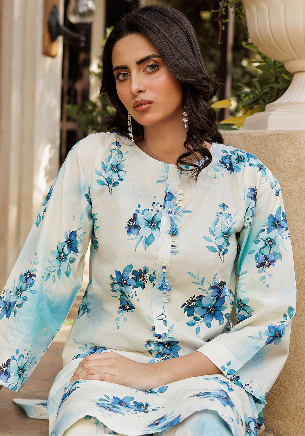 Zarasi.Pk Stitched 2 Piece Printed Lawn Collection'2025-Azure Mist