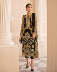 Mirabella By Gulaal Unstitched 3 Piece Eid Suit-Tamela Embroidered Net 4-Piece Suit MG-03