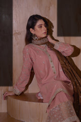 Aayra Stitched Winter Collection'2025-AY1147 - Peach Buds 3Pc
