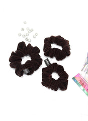 Hijab Ul Hareem Velvet Scrunchies - 04 Pack of 03