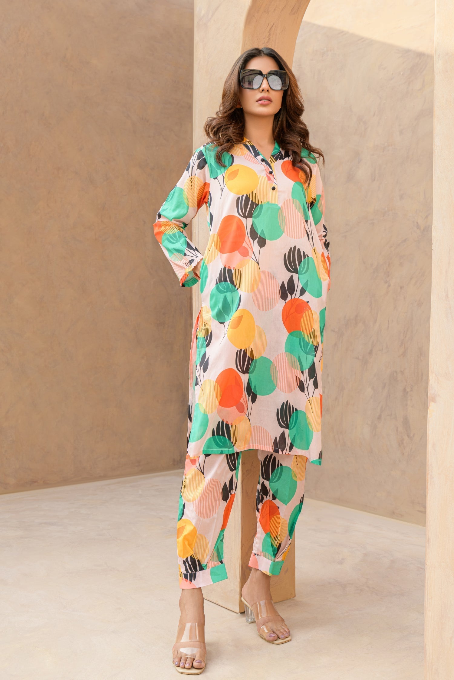 Kesori By Suitsu Stitched Co Ords Collection-Lina-2 Piece Set