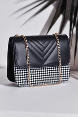 Shop Luxury ChevronFlap Handbag for Women in Pakistan - Black 