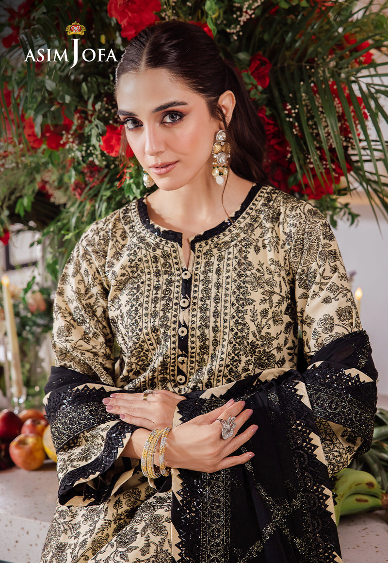 Asim Jofa Designers Limited Edition Ajurd-09 Embroidered Lawn 3 Pcs