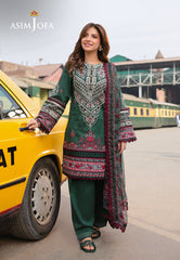 Asim Jofa Eid Signature Ajubf-41 Printed Embroidered Lawn 3 Pcs