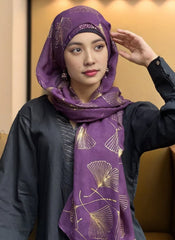 Hijab Ul Hareem Golden Foil Hijab