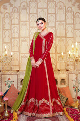 Kalidaar Frocks By Asma & Sidra Stitched Formals Suit-Raspberry