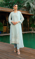 Morbagh By Shamooz Stitched 3 Piece Formals Collection'2025-Light Blue SEM-0840